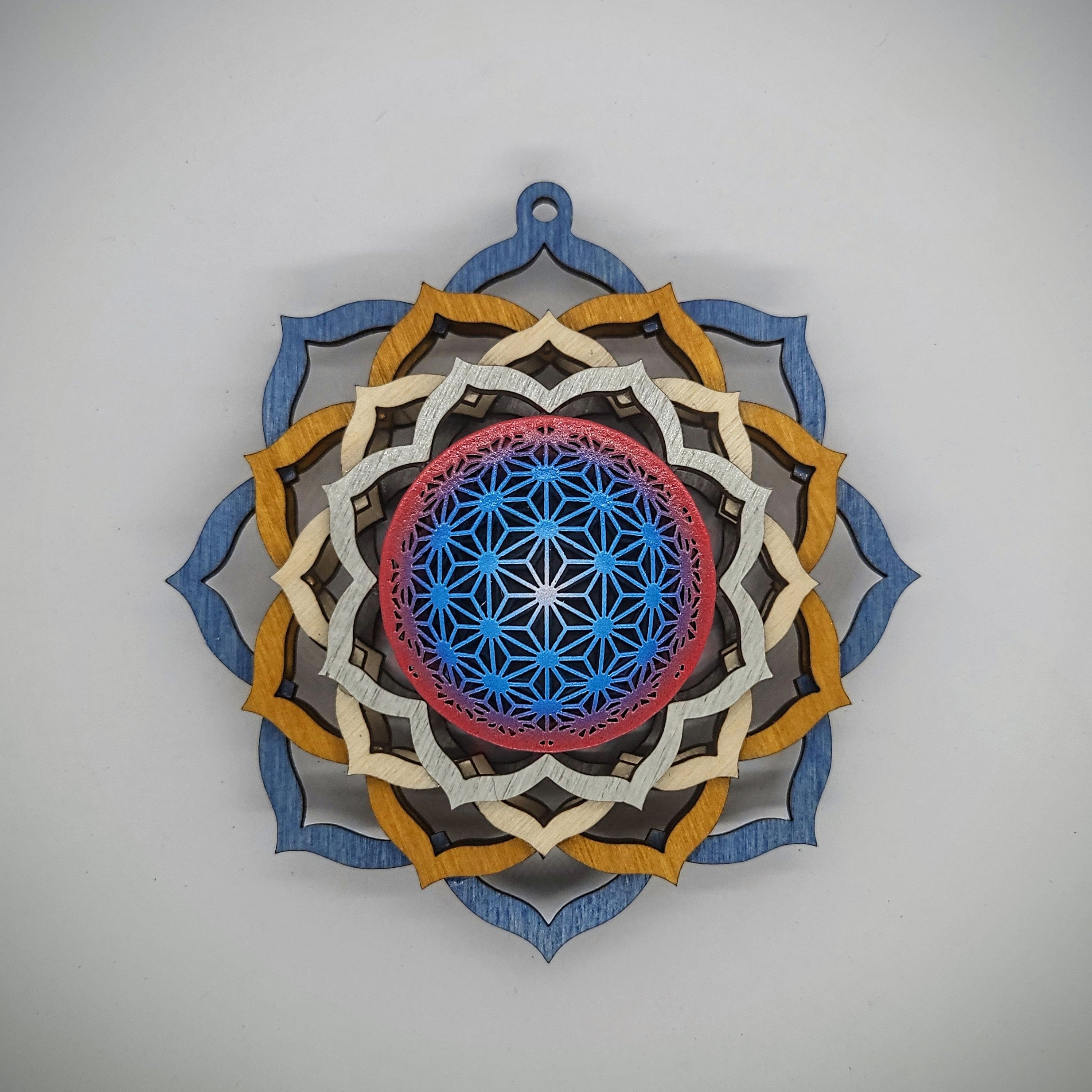3D Lotus Ornament (Blue)
