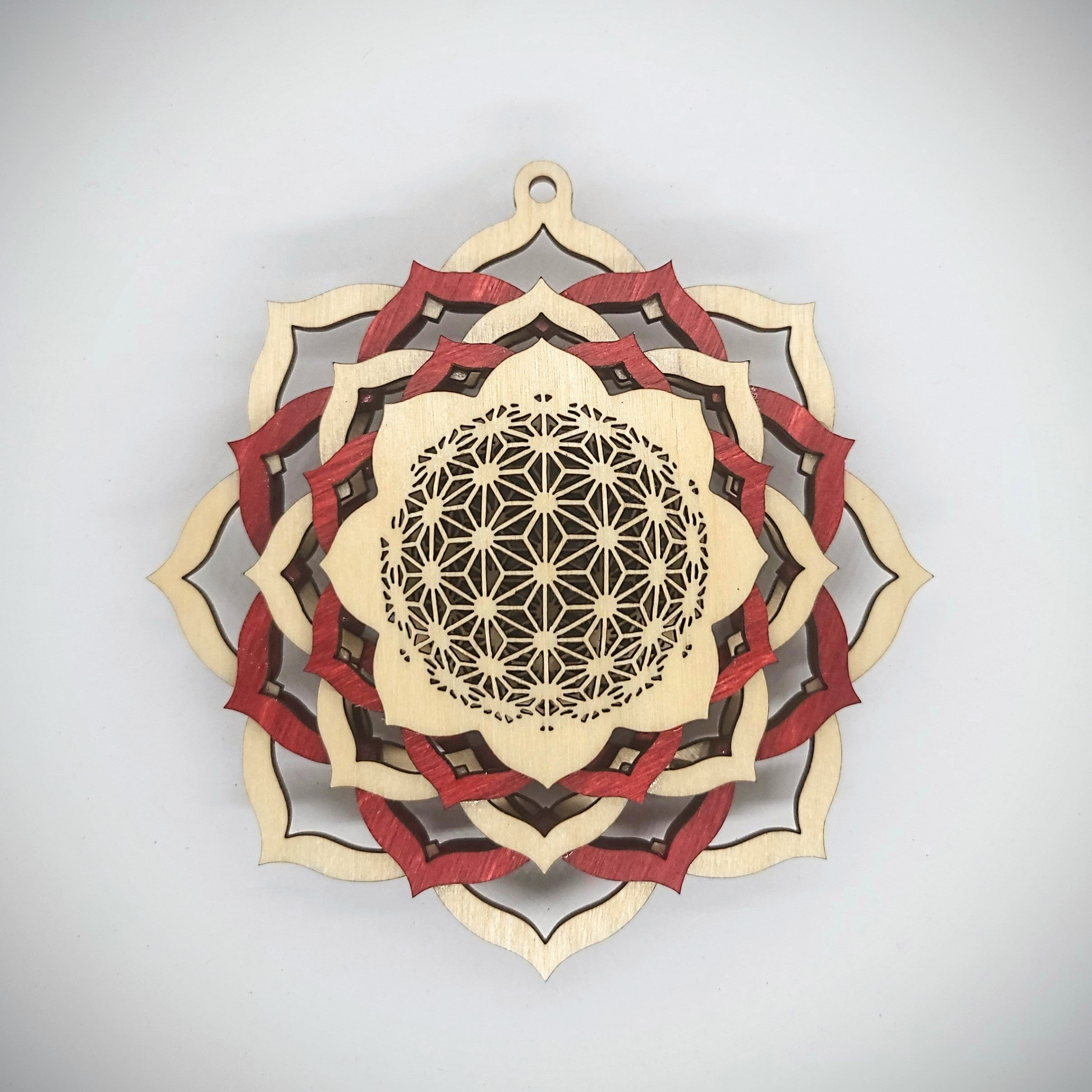 3D Lotus Ornament (Red)