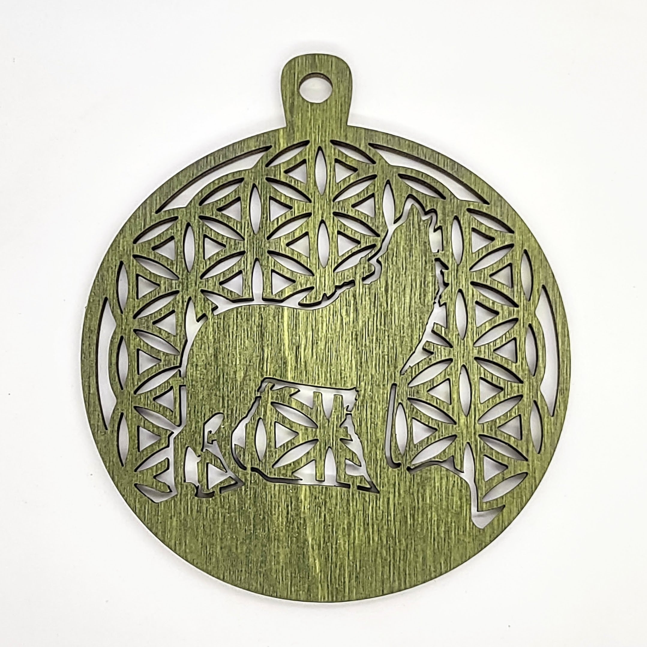 Wolf Flower of Life Ornament